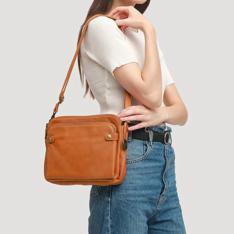 Three-Layer Leather Crossbody Shoulder & Clutch Bag - Image 6