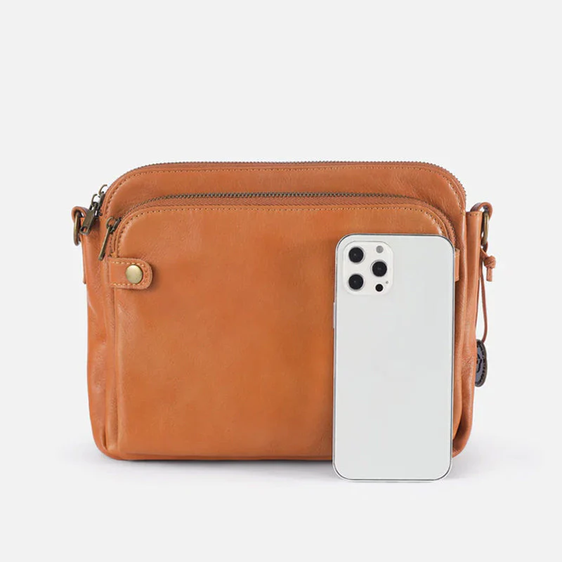 Three-Layer Leather Crossbody Shoulder & Clutch Bag - Image 9
