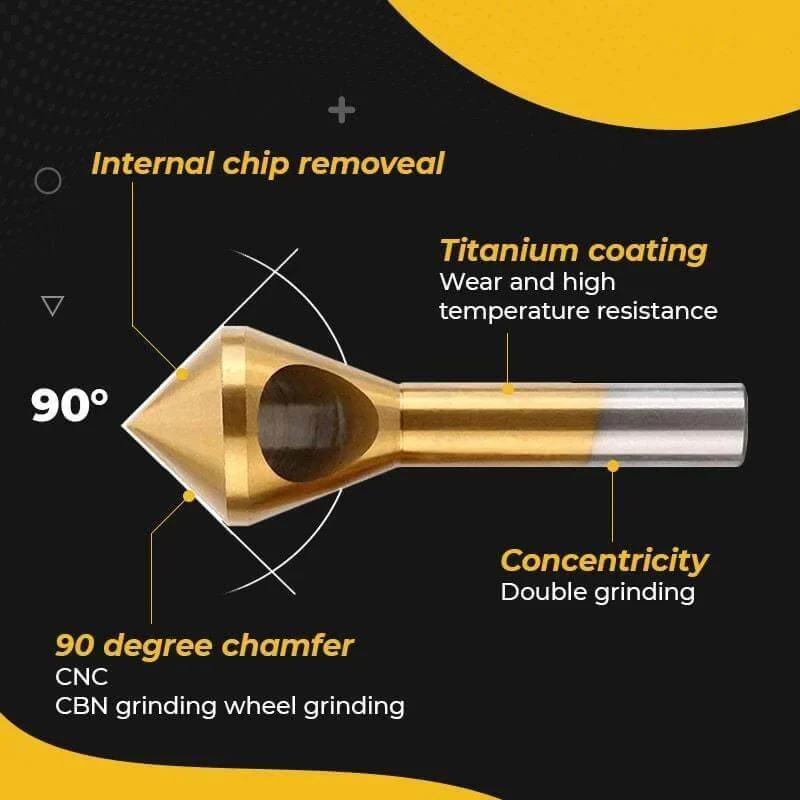Titanium Coated Countersink Chamfer Tool（4 PCS） - Image 2