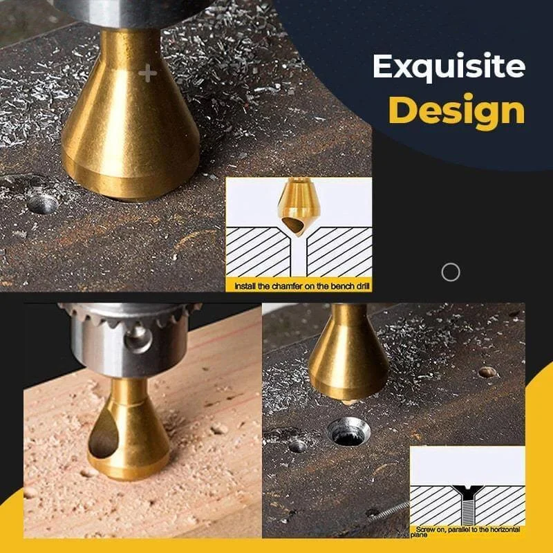Titanium Coated Countersink Chamfer Tool（4 PCS） - Image 3