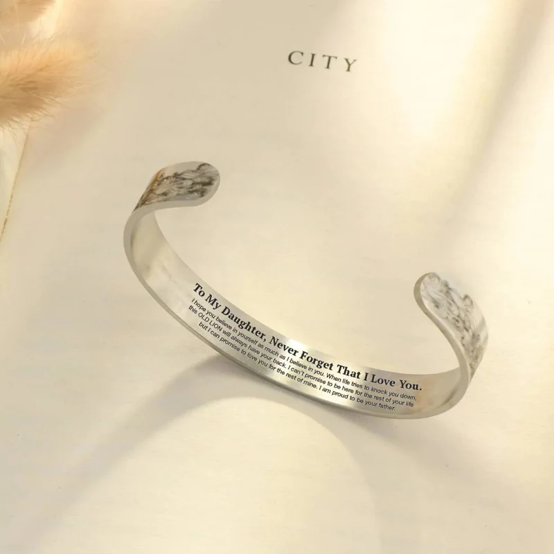 To My Daughter Proud of You Love Dad Bracelet - Image 6