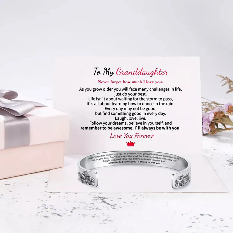 To My Granddaughter, I Will Always Be With You Bracelet - Image 3