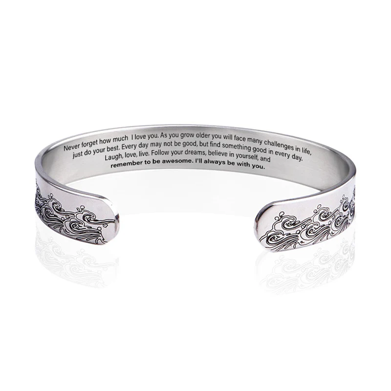 To My Granddaughter, I Will Always Be With You Bracelet - Image 8