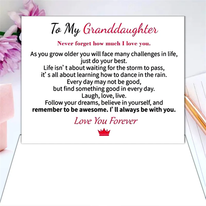 To My Granddaughter, I Will Always Be With You Bracelet - Image 9