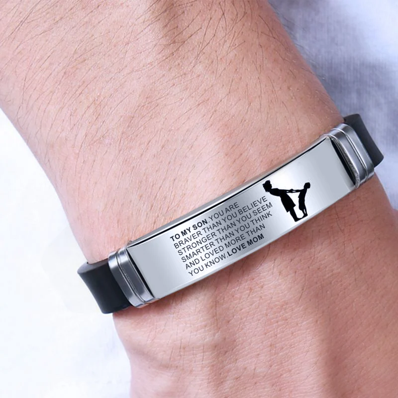 To My Son Inspirational Bracelet - Image 3