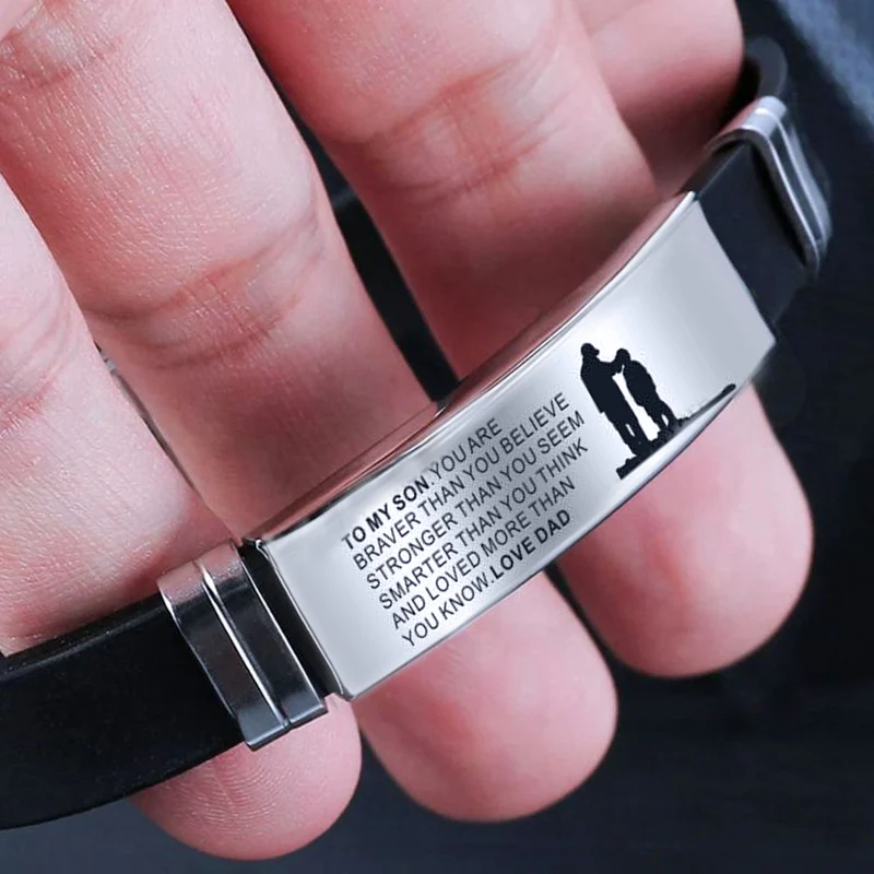 To My Son Inspirational Bracelet - Image 4