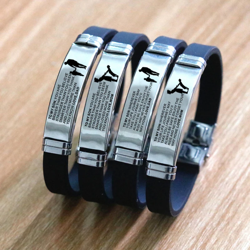To My Son Inspirational Bracelet - Image 5