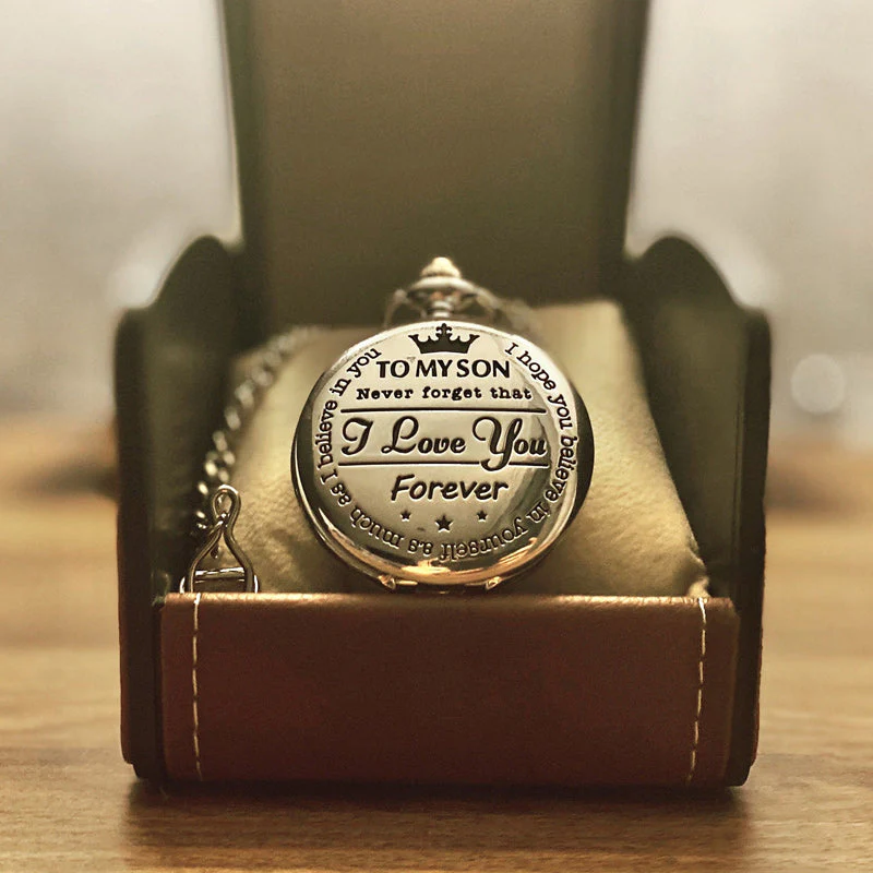 To My Son Quartz Pocket Chain Watch - Image 6