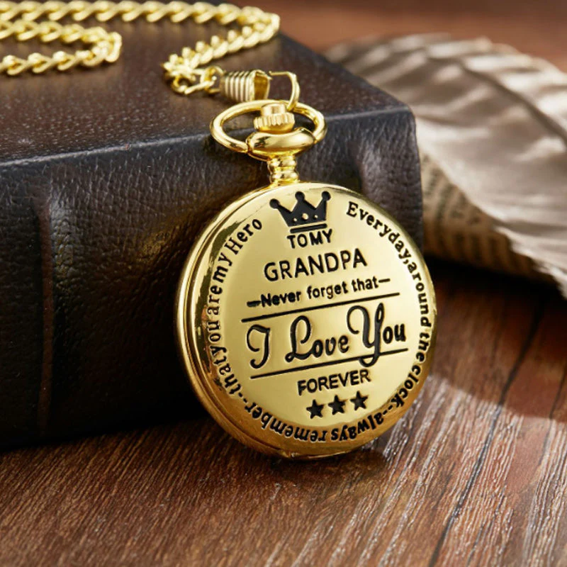 To My Son Quartz Pocket Chain Watch - Image 9