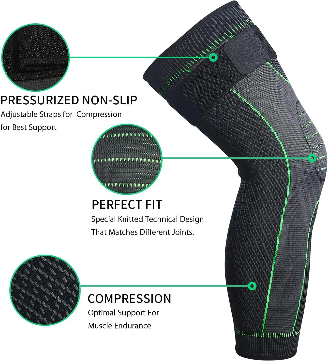 Tourmaline Acupressure Self-heating Knee Sleeve - Image 4