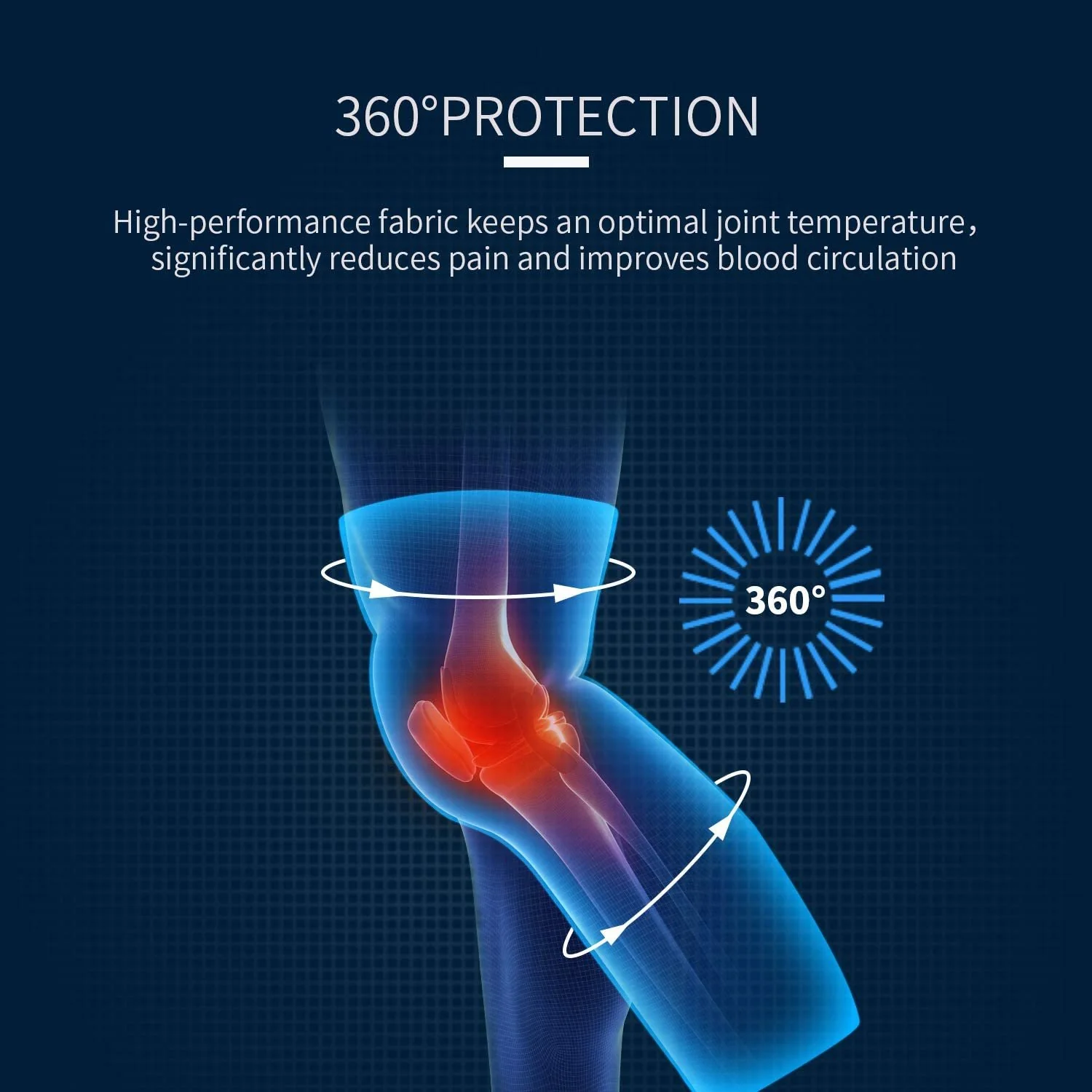 Tourmaline Acupressure Self-heating Knee Sleeve - Image 6