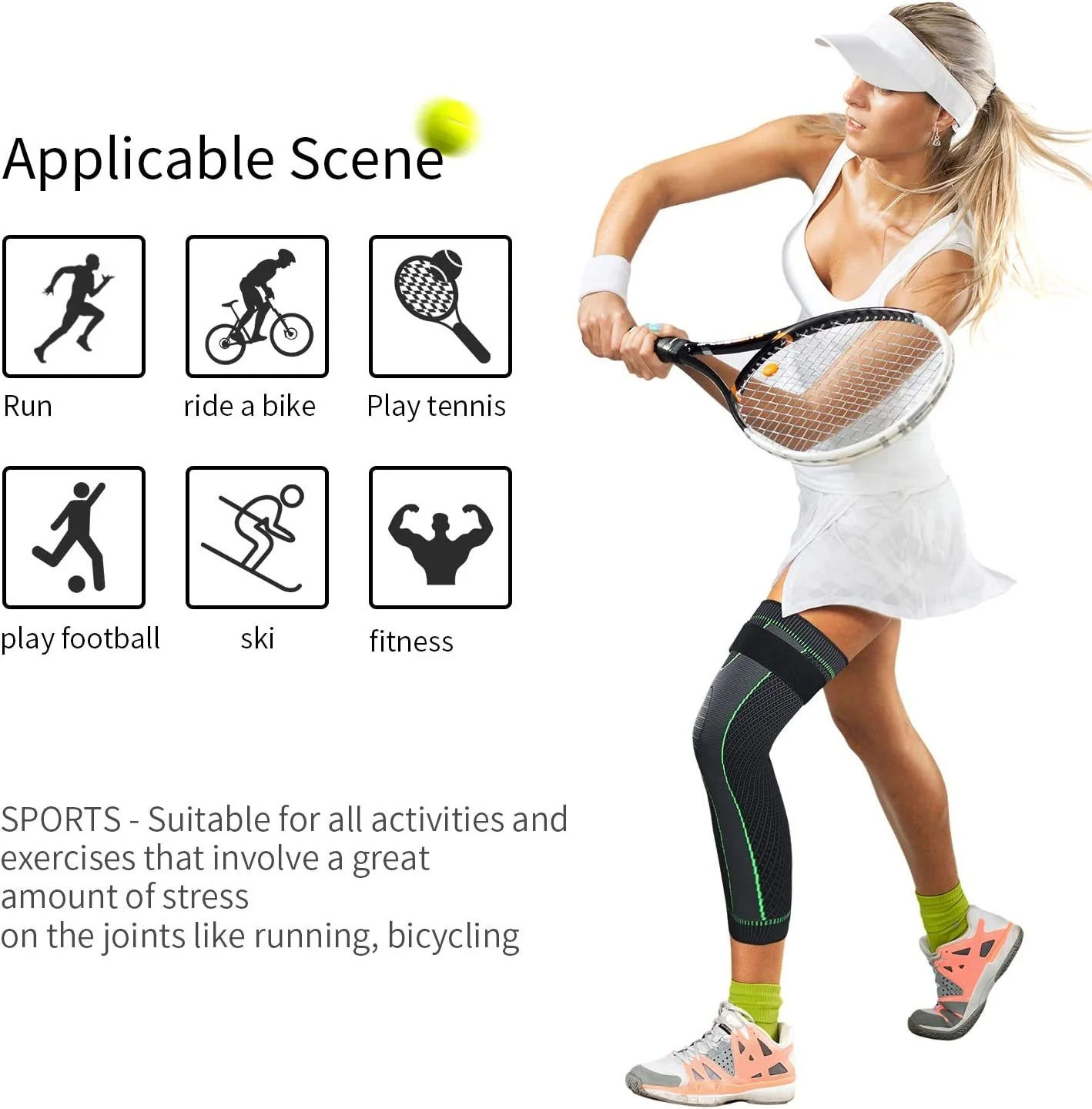 Tourmaline Acupressure Self-heating Knee Sleeve - Image 9