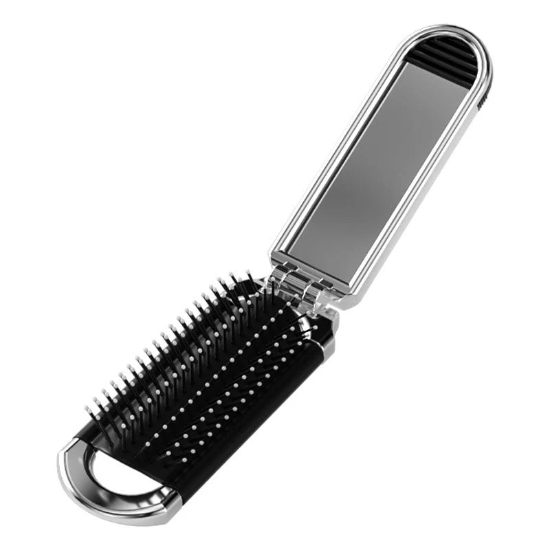 Travel Folding Mirror Hair Brush - Image 12