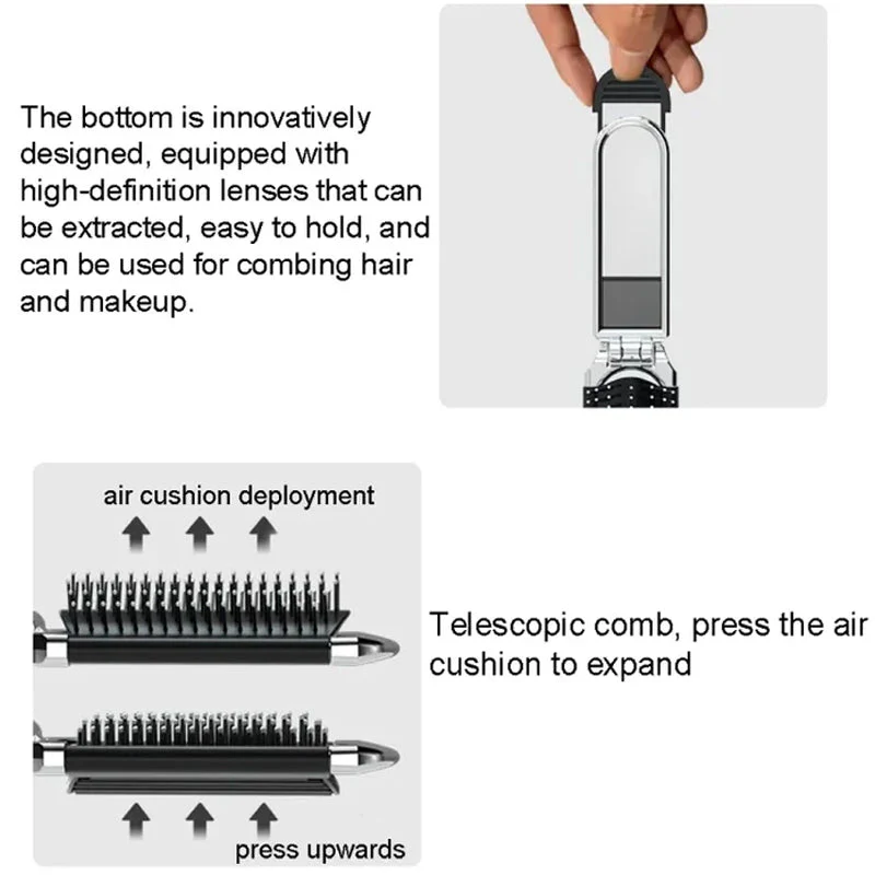 Travel Folding Mirror Hair Brush - Image 9
