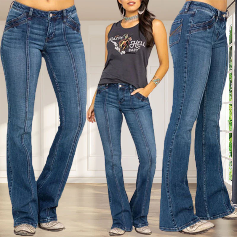 Trendy Flared Jeans - Image 2