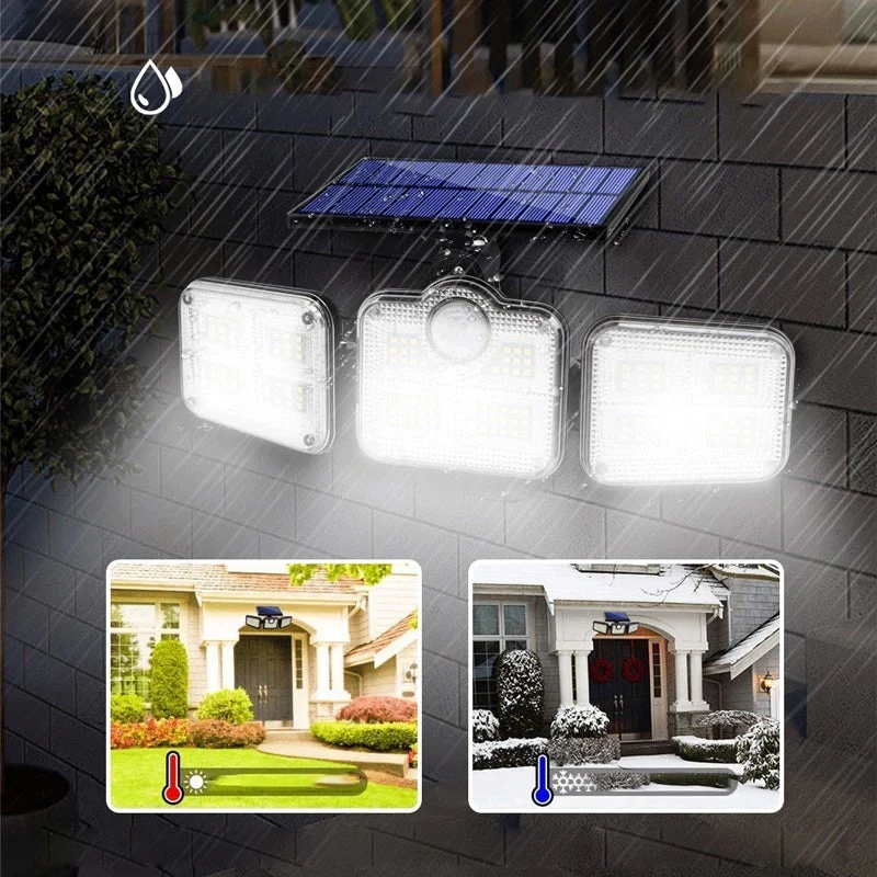 Triple LED Solar Wall Light - Image 2