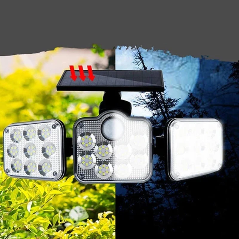 Triple LED Solar Wall Light - Image 5