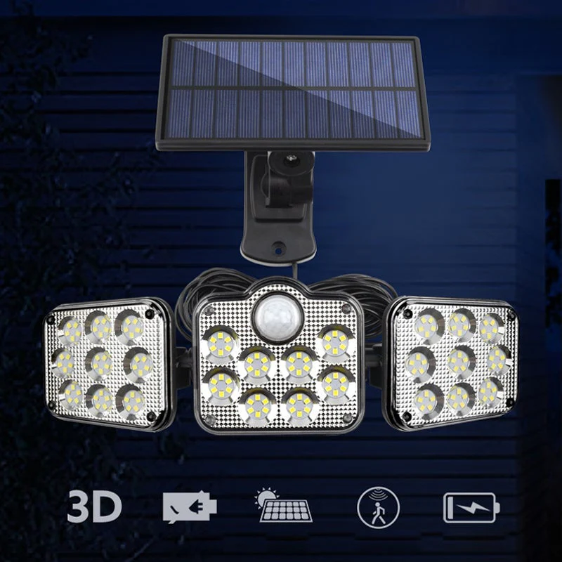 Triple LED Solar Wall Light - Image 6
