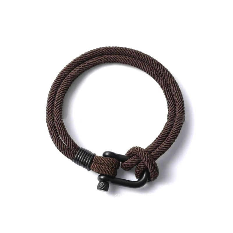 U-shaped Buckle Nylon Braided Bracelet - Image 10