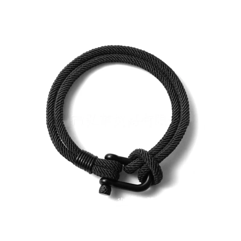 U-shaped Buckle Nylon Braided Bracelet - Image 6