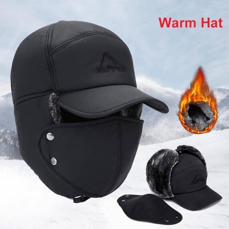 Unisex windproof & warm & ear protection & face protection hat - Image 2