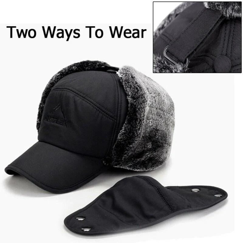 Unisex windproof & warm & ear protection & face protection hat - Image 9
