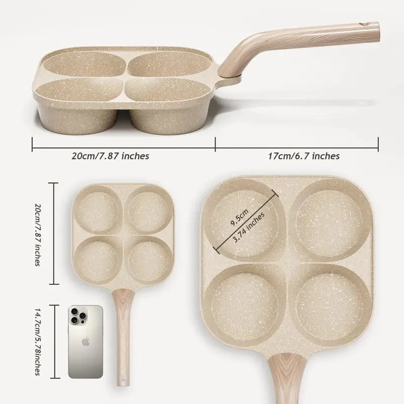 Universal 4-Cup Egg Frying Pan - Image 12