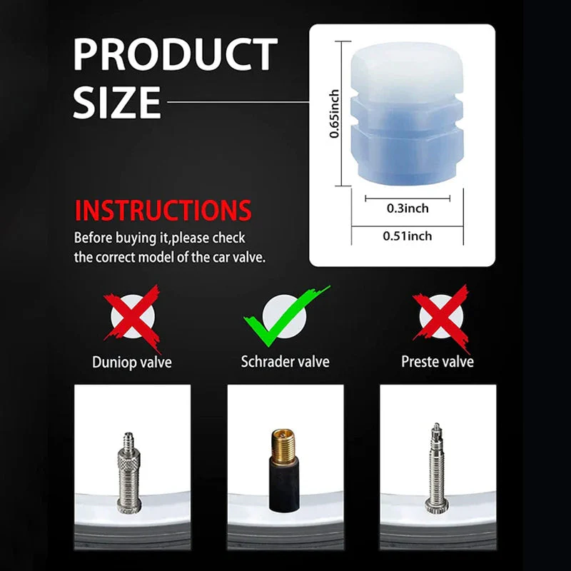 Universal Fluorescent Tire Valve Caps (4 PCS/Set) - Image 6