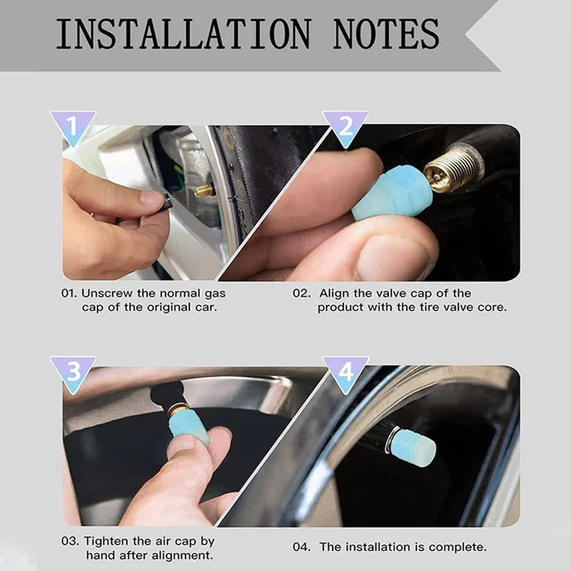 Universal Fluorescent Tire Valve Caps (4 PCS/Set) - Image 7