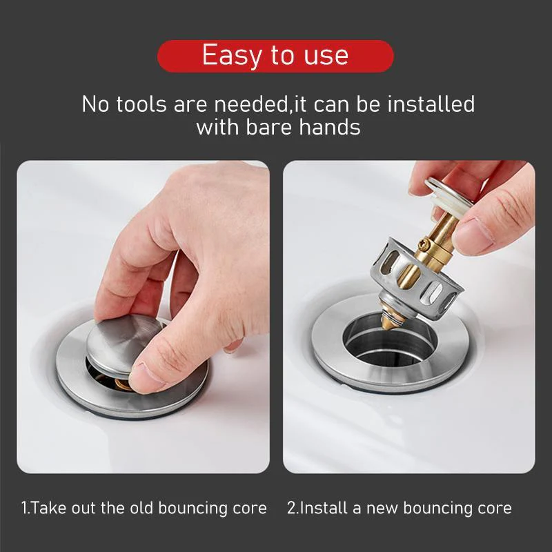 Universal Stainless Steel Pop-up Drain Filter - Image 3