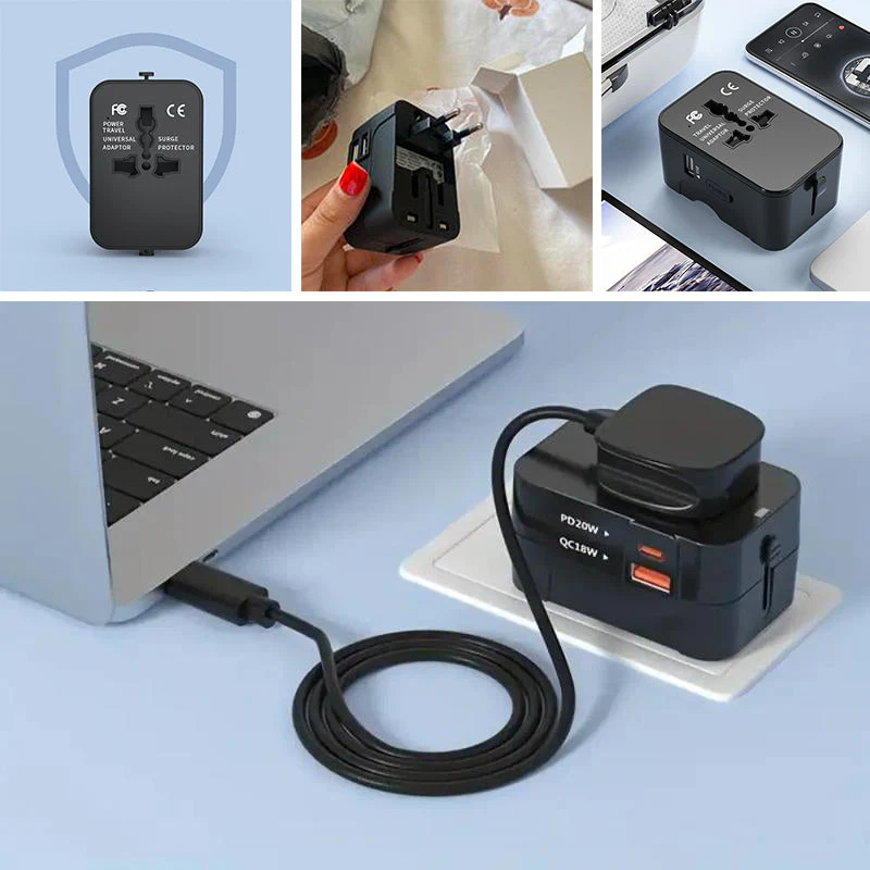 Universal Travel Adapter with Dual USB Ports - Image 8