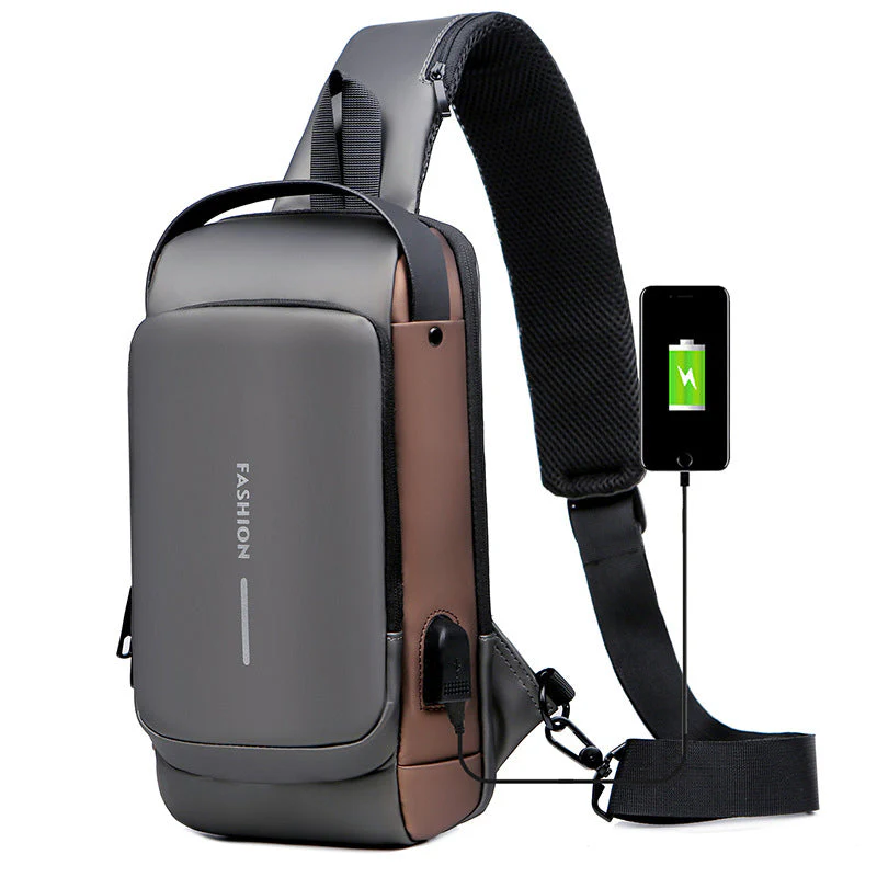 USB Charging Sport Sling Anti-theft Shoulder Bag - Image 10