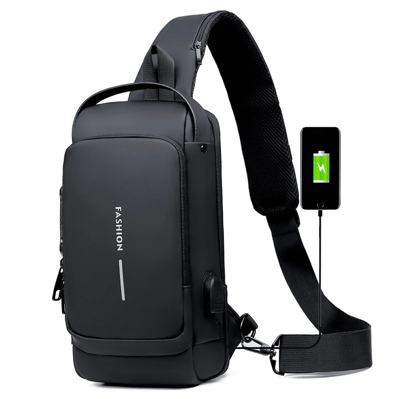 USB Charging Sport Sling Anti-theft Shoulder Bag - Image 12
