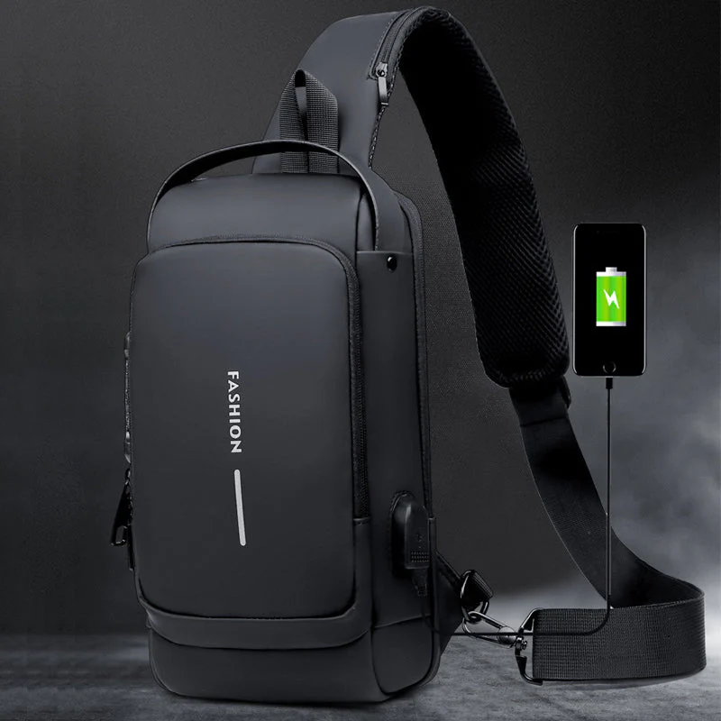 USB Charging Sport Sling Anti-theft Shoulder Bag - Image 5