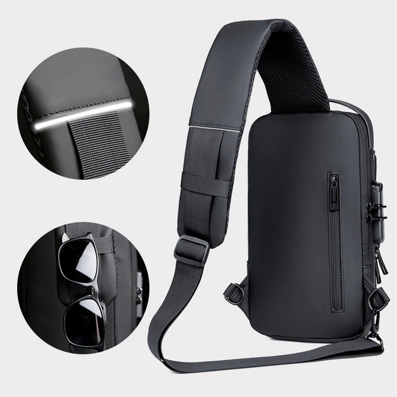 USB Charging Sport Sling Anti-theft Shoulder Bag - Image 7