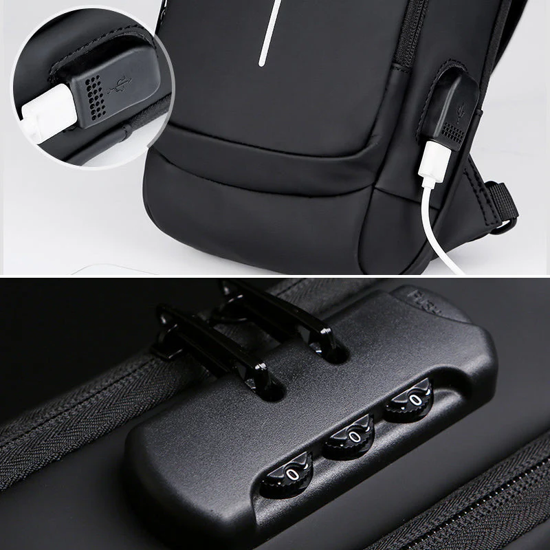 USB Charging Sport Sling Anti-theft Shoulder Bag - Image 8