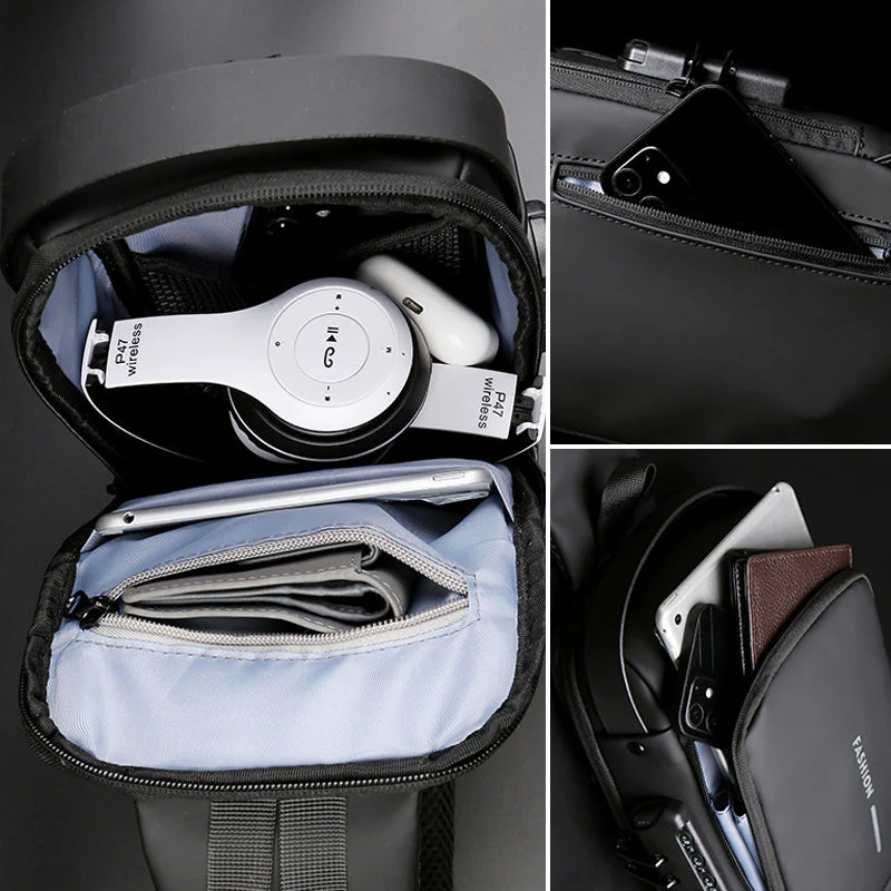 USB Charging Sport Sling Anti-theft Shoulder Bag - Image 9