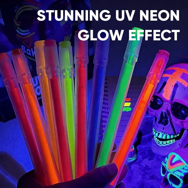 UV Neon Face Paint Markers 12 Colors - Image 10
