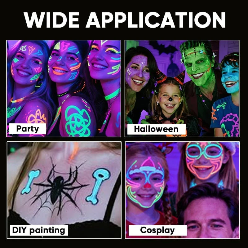 UV Neon Face Paint Markers 12 Colors - Image 6