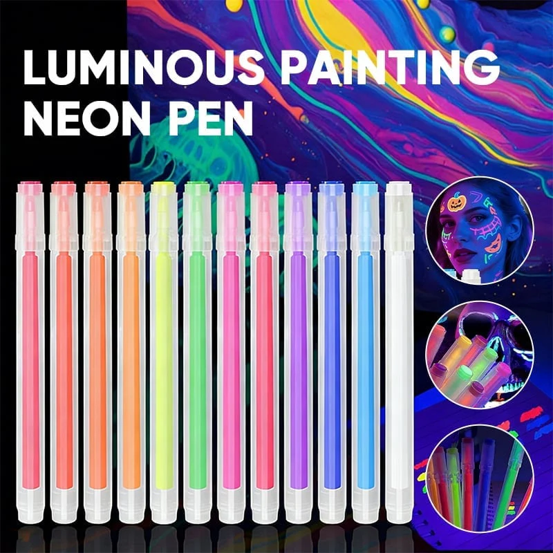 UV Neon Face Paint Markers 12 Colors - Image 8