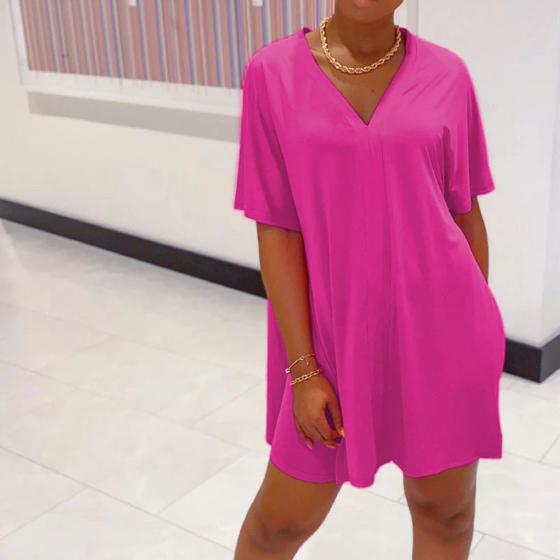 V-Neck Dress & Shorts Set - Image 11