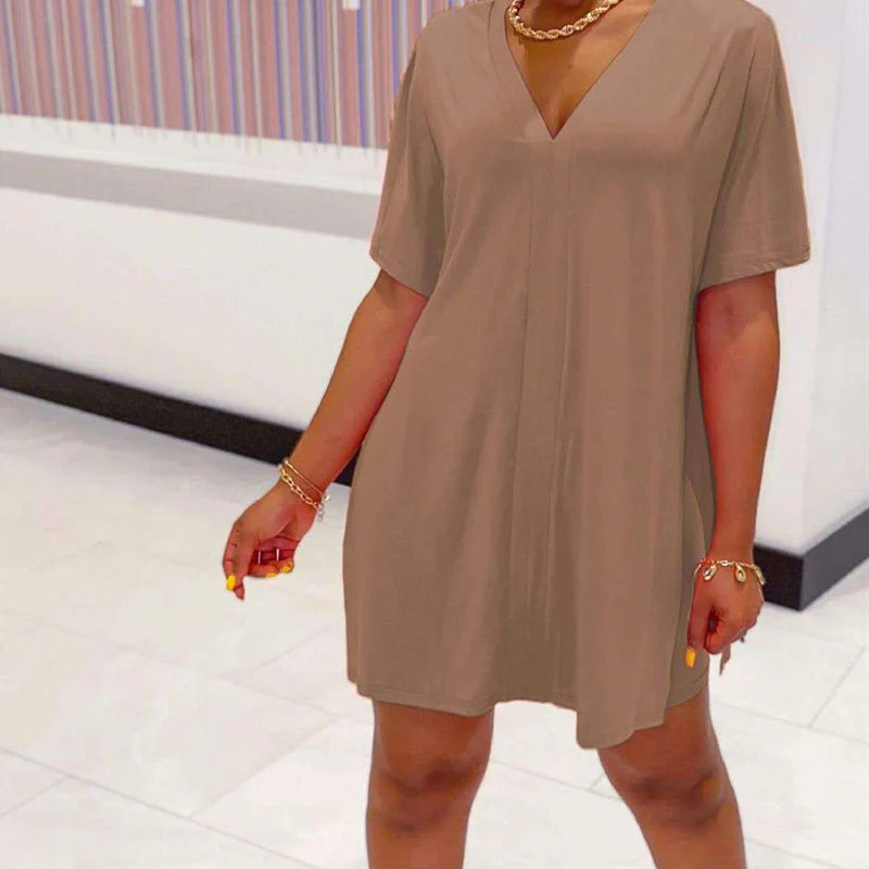 V-Neck Dress & Shorts Set - Image 7