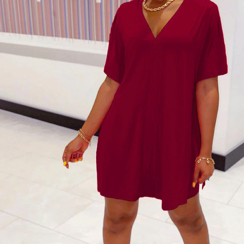 V-Neck Dress & Shorts Set - Image 8