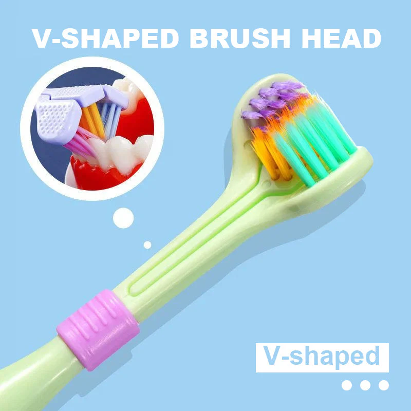 V-shaped Three-sided Toothbrush - Image 2
