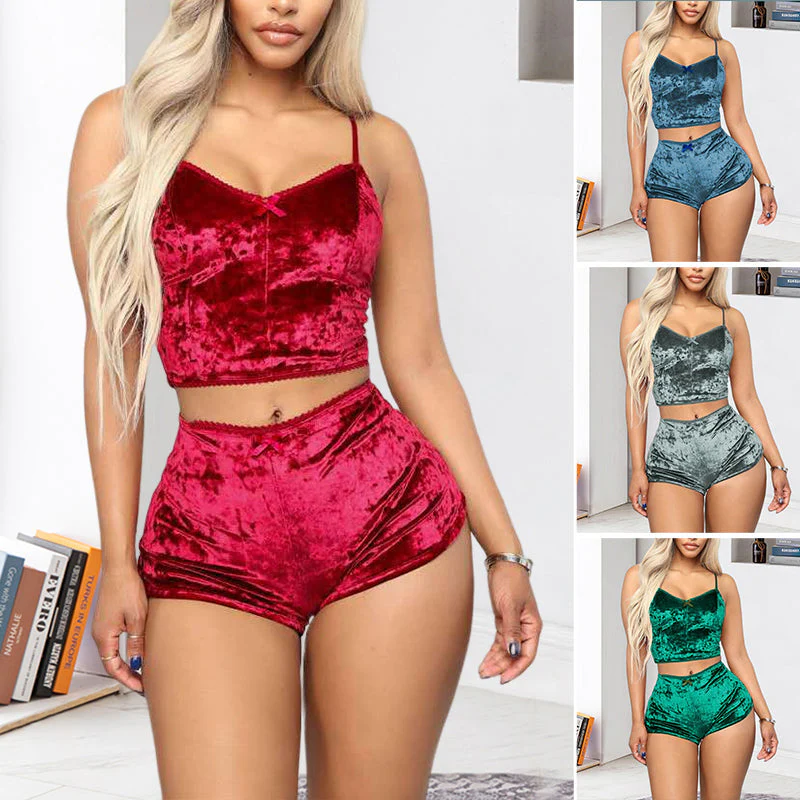 Velvet Sexy Two-Piece Suit - Image 2