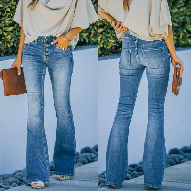 Vintage High-Waisted Jeans With Flared Legs From The 70s - Image 7