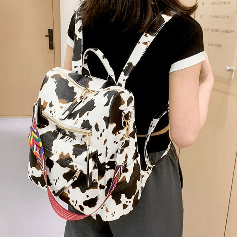 Vintage PU Leather Backpack - Image 14