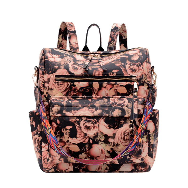 Vintage PU Leather Backpack - Image 4