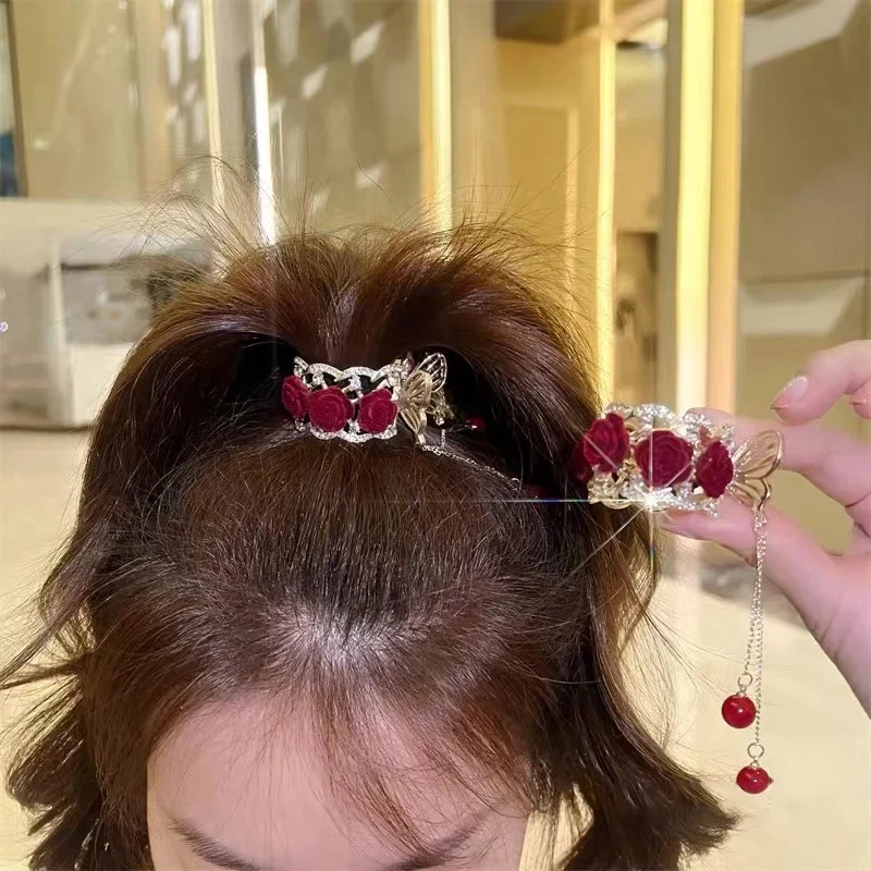 Vintage Rose Hairpin - Image 2