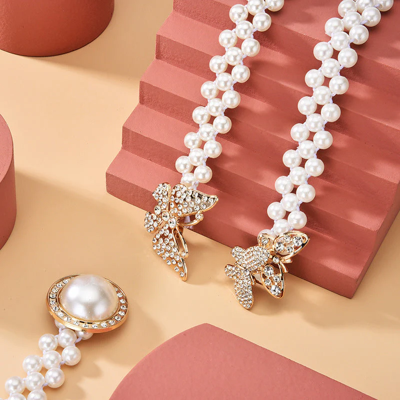 Waist Chain with Pearl Butterfly Belt Buckle - Image 2
